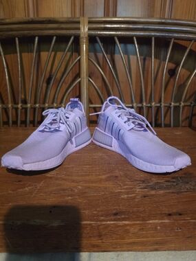 adidas Women's Pastel Lilac Knit Lace-Up Sneakers